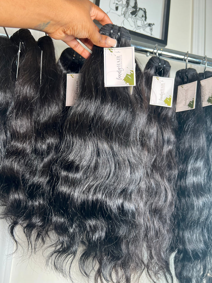 The perfect variety of Raw Cambodian Wavy bundles, closures, and frontal at an unbeatable wholesale package deal price!