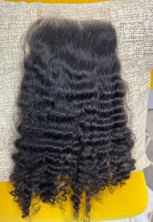 Our 100% RAW Burma Goddess Curl 5 X 5 Lace Closures is great for clients who are looking for a seamless, undetectable, natural-looking finish. Our closures are made using a technique that makes the hairline look like it is growing naturally from your own scalp. Closures are available in length 14",16",18" or 20" with a 5 inch by 5 inch base. Note: Closure knots do not come bleached.