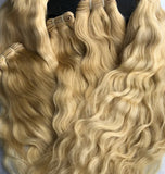 Our LHS Cambodian Blonde (#613) Luxe Natural Wave bundles at the weight of 100 grams each and come 100% single donors. The hair has been pre-lifted for convenience and is of high quality. It is easy to dye and tone and can last up to 4-5 years with proper care.