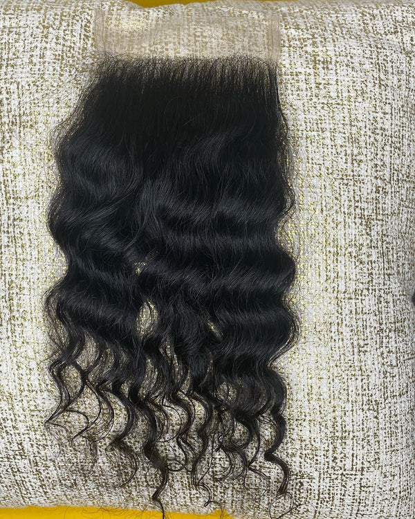 Our 100% Cambodian Rich Wavy Curl 5 X 5 Lace Closures are great for clients who are looking for a seamless, undetectable, natural-looking finish. Our closures are made using a technique that makes the hairline look like it is growing naturally from your own scalp. Closures are available in length 14",16",18" or 20" with a 5 inch by 5 inch base. Note: Closure knots do not come bleached.