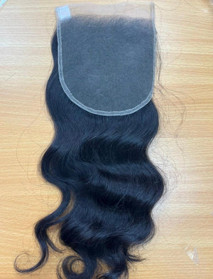 Our 100% Indian Essence Wave 5X5 Lace Closures is great for clients who are looking for a seamless, undetectable, natural-looking finish. Our closures are made using a technique that makes the hairline look like it is growing naturally from your own scalp. Closures are available in length 12",14",18" or 20" with a 5 inch by 5 inch base. Note: Closure knots do not come bleached.